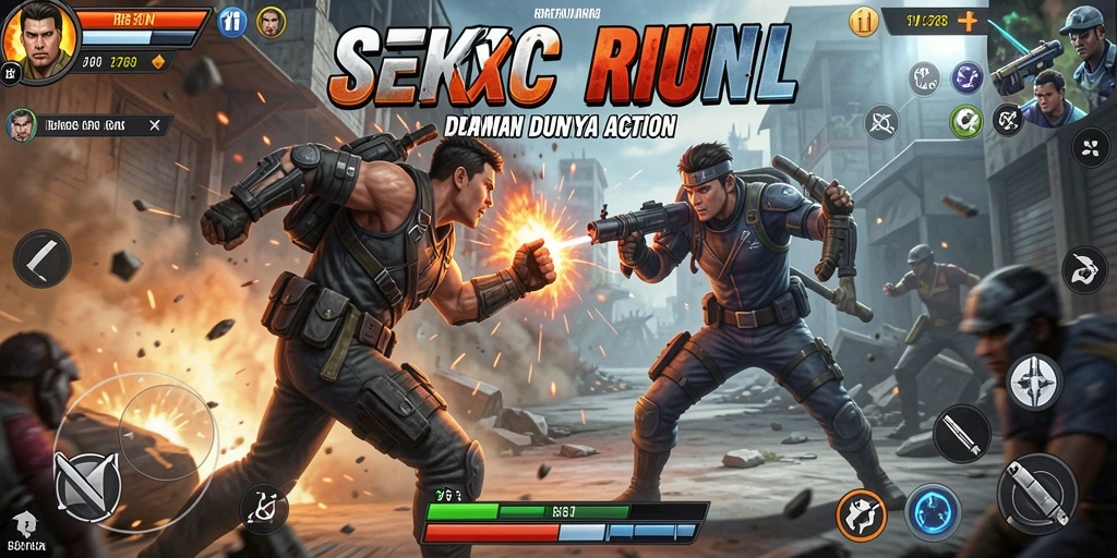 Gameplay action yang intens dan mendebarkan di 8768.