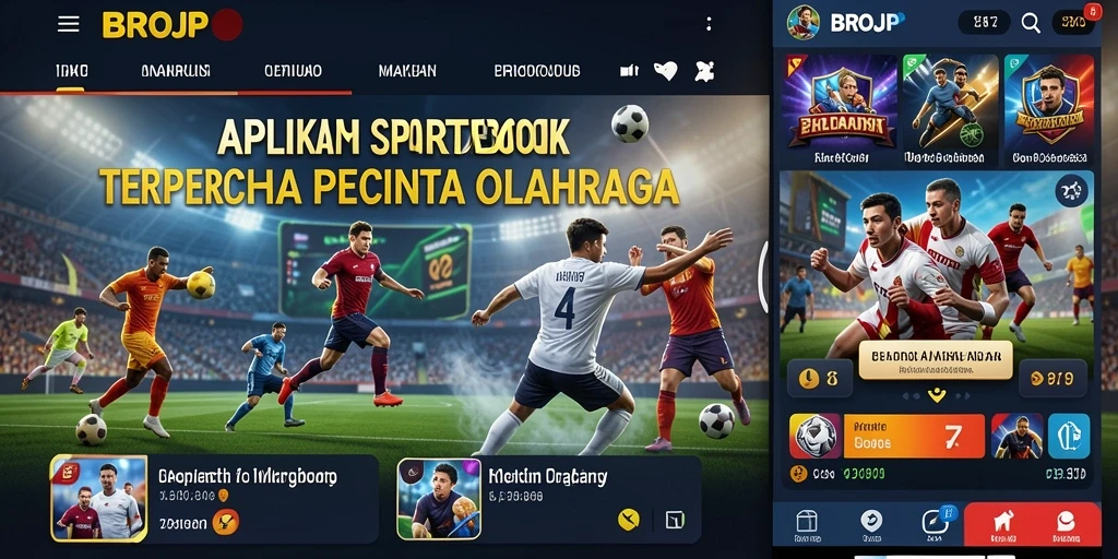 Screenshot gameplay dari aplikasi Sportsbook BROJP yang menampilkan taruhan langsung.