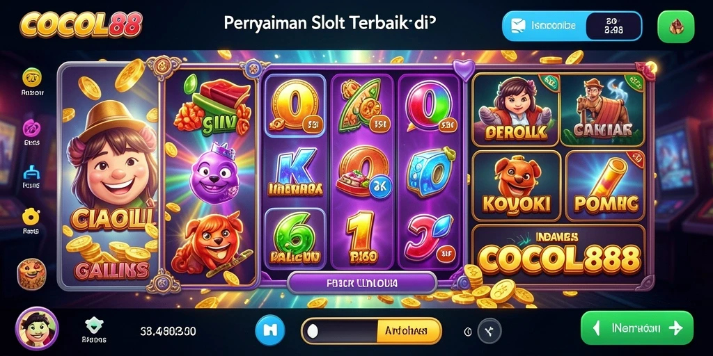 Tampilan gameplay Slot yang menarik dan penuh warna di COCOL88.