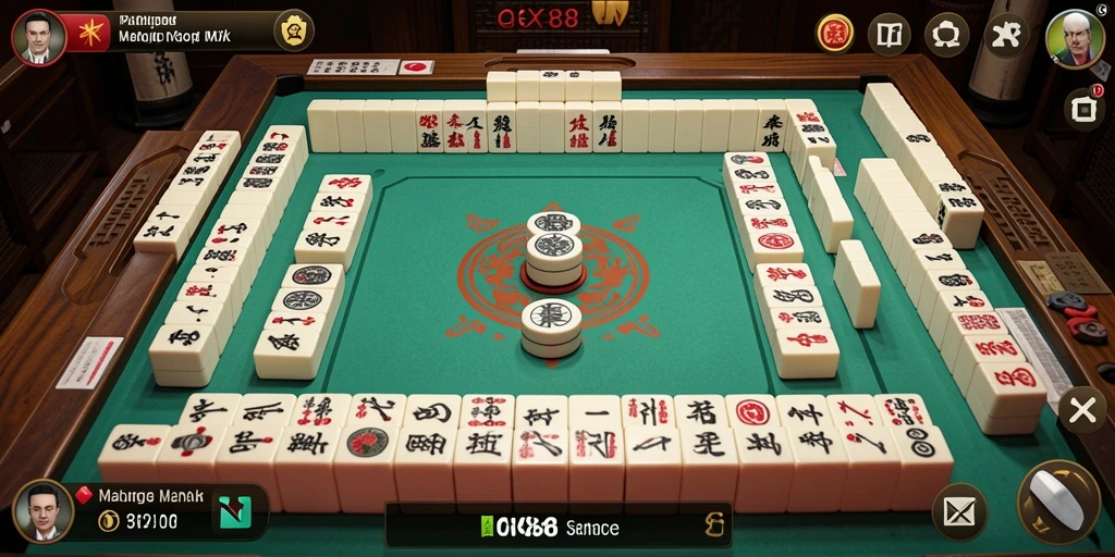 Screenshot utama GX88 menampilkan gameplay Mahjong yang menantang dan menarik.