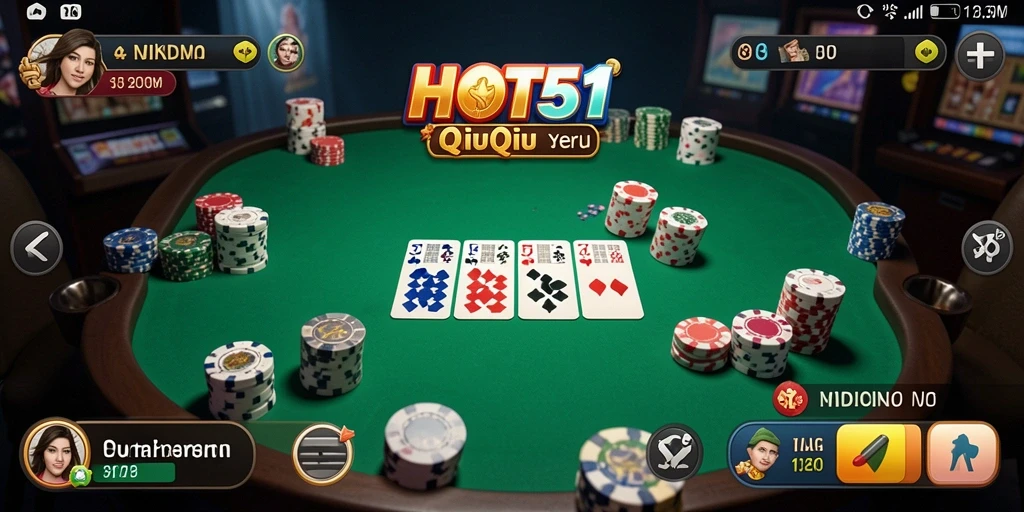 Gameplay seru dari HOT51 saat bermain QiuQiu.