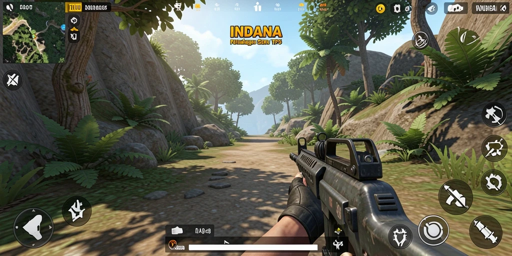 Gambaran aksi seru dalam gameplay TPS INDAAA.