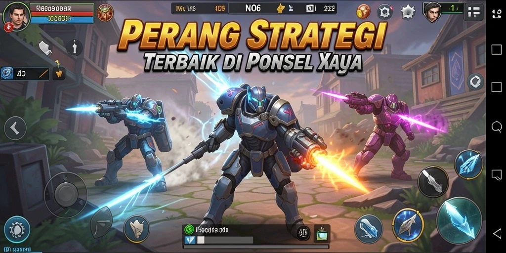 Tampilan gameplay N06 dengan strategi pertempuran yang mendebarkan.