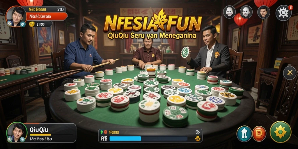 Gameplay seru dalam NESIAFUN yang penuh tantangan QiuQiu.