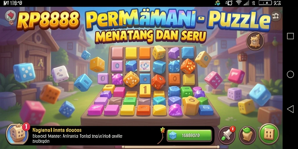 Tangkapan layar RP888 menampilkan gameplay Puzzle yang menarik.